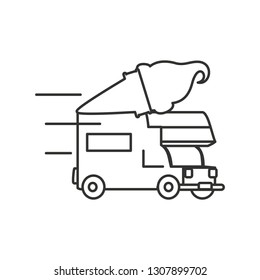 ice cream car isolated icon