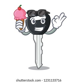 With ice cream car key with remote cartoon control