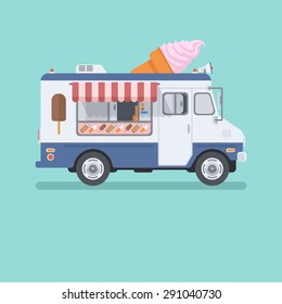 Ice cream car, mobile shop