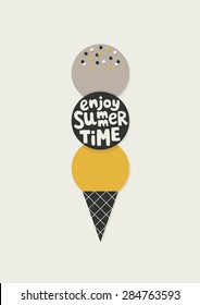 ice cream card design. vector illustration