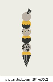 ice cream card design. vector illustration