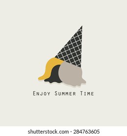 ice cream card design. vector illustration