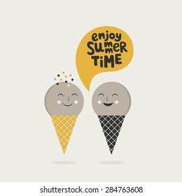 ice cream card design. vector illustration