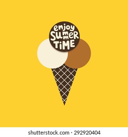 ice cream card design. vector illustration