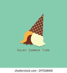 ice cream card design. vector illustration