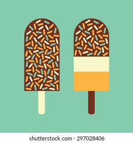 ice cream card design. vector illustration