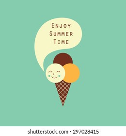 ice cream card design. vector illustration