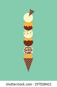 ice cream card design. vector illustration