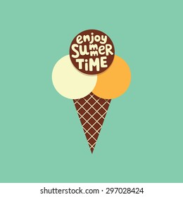 ice cream card design. vector illustration