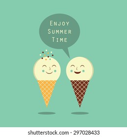 ice cream card design. vector illustration