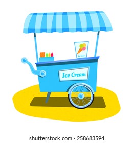 Ice cream cart. 