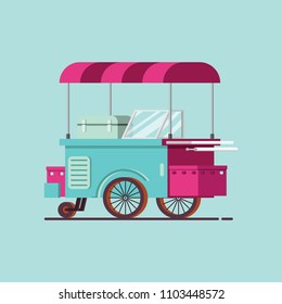 ICE CREAM CART FLAT STYLE