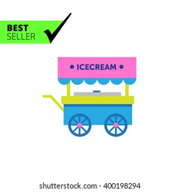 Ice cream cart icon