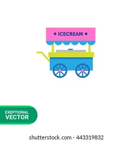Ice cream cart icon