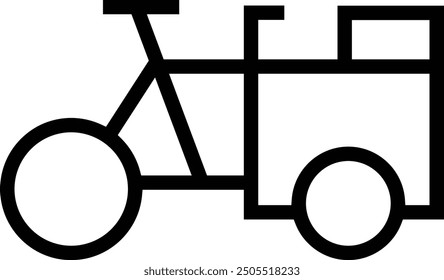 ice cream cart icon. Thin linear style design isolated on white background