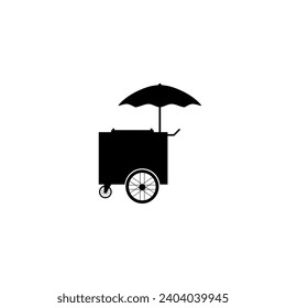 Ice cream cart icon vector