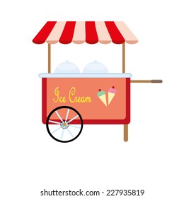 Ice Cream Cart Isolated