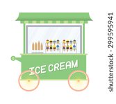 ice cream cart vector illustration