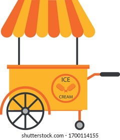 Ice cream cart vector illustration