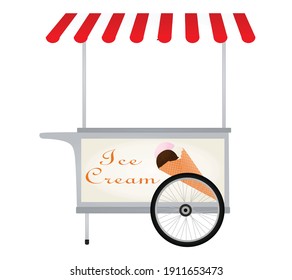 Ice Cream Cart Vector Illustration Stock Vector (Royalty Free ...