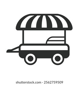 Ice Cream Cart Vector Illustration