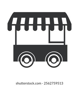 Ice Cream Cart Vector Illustration