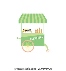 ice cream cart vector illustration