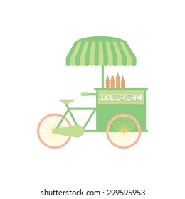 ice cream cart vector illustration