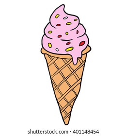caricatura de helados