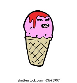 caricatura de helados