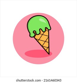 ice cream cartoon character vector