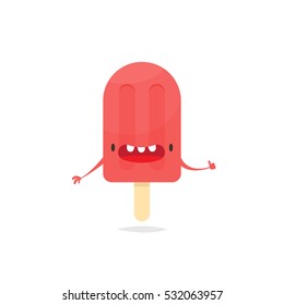Ice cream cartoon character vector