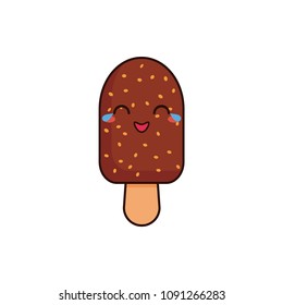 Ice cream cartoon collection, vector illustration.