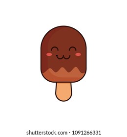 Ice cream cartoon collection, vector illustration.