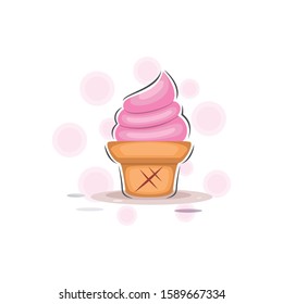 ice cream cartoon design vector