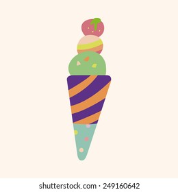 ice cream cartoon elements vector,eps