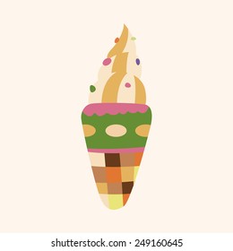 ice cream cartoon elements vector,eps
