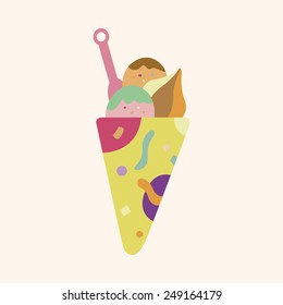 ice cream cartoon elements vector,eps