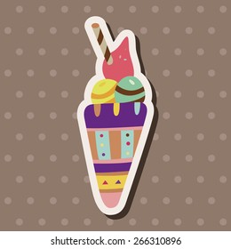 ice cream cartoon elements vector,eps