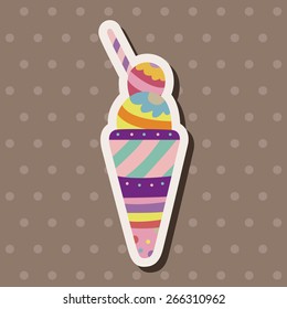 ice cream cartoon elements vector,eps