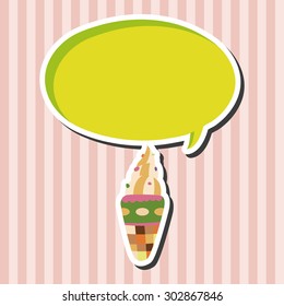 ice cream cartoon elements vector,eps