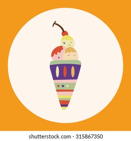 ice cream cartoon elements vector,eps