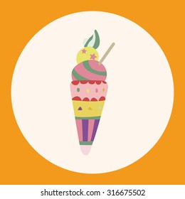 ice cream cartoon elements vector,eps