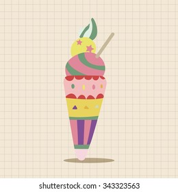 ice cream cartoon elements vector,eps