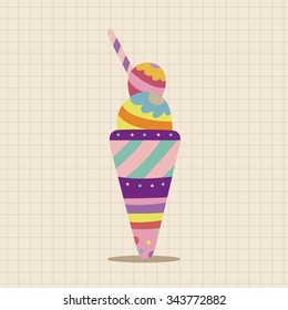 ice cream cartoon elements vector,eps