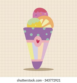 ice cream cartoon elements vector,eps