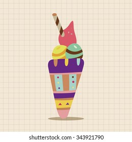 ice cream cartoon elements vector,eps