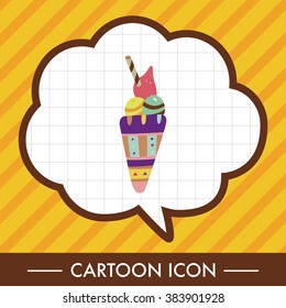 ice cream cartoon elements vector,eps