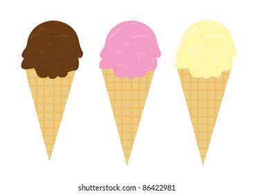 ice cream cartoon isolated over white background. vector