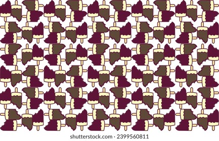 ice cream cartoon, ice cream pattern repeat seamless style, replete image design for fabric printing